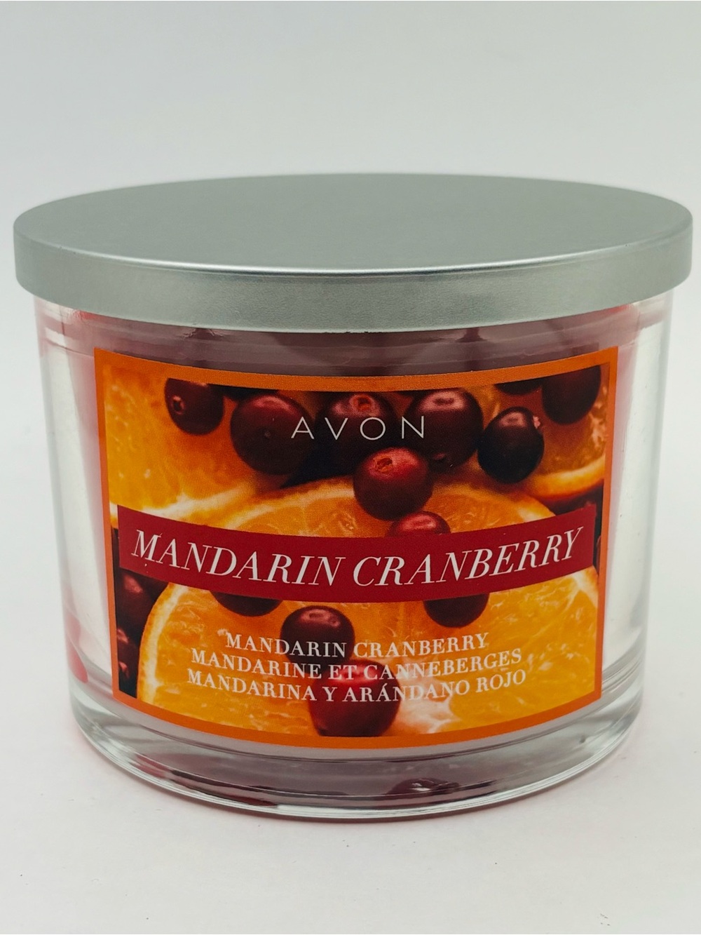 Scented Avon Candle Mandarin Cranberry